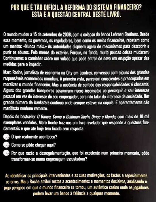 Livros de Marc Roche Banksters, O Banco (Goldman Sachs) [Preço Conj.]