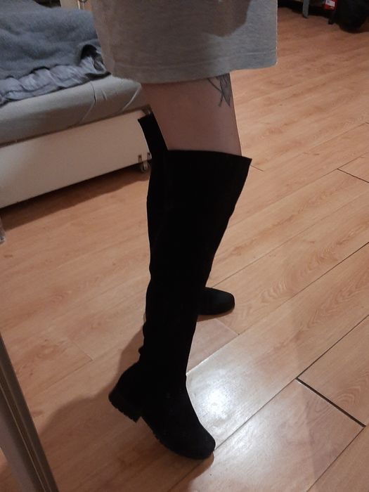 Ботфорты замшевые демисезонные 38р.