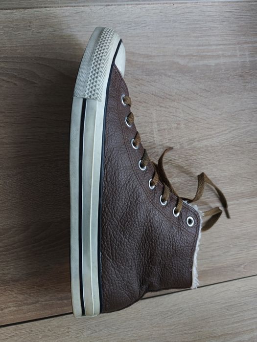 Высокие утепленные кеды Converse Chuck Taylor (кожа)