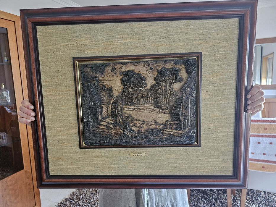 Quadro em prata no centro