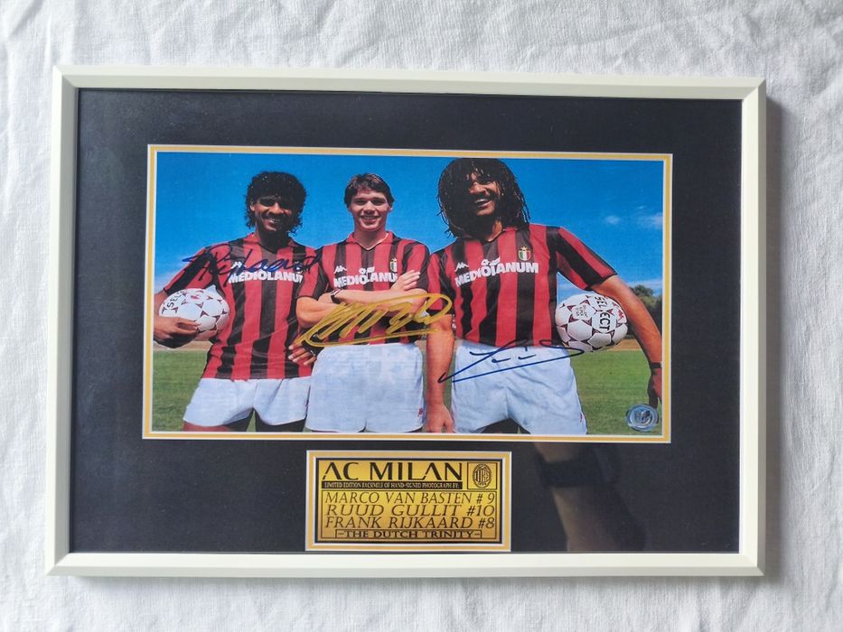 Moldura AC Milan Legends - Marco Van Basten, Ruud Gullit, & Frank Rijk