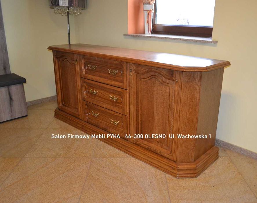 Nowa Komoda 200 cm KINGA / Dąb Rustikal / -30 % Wyprzedaż /  PRODUCENT Pyka Salon Olesno WACHOWSKA 1