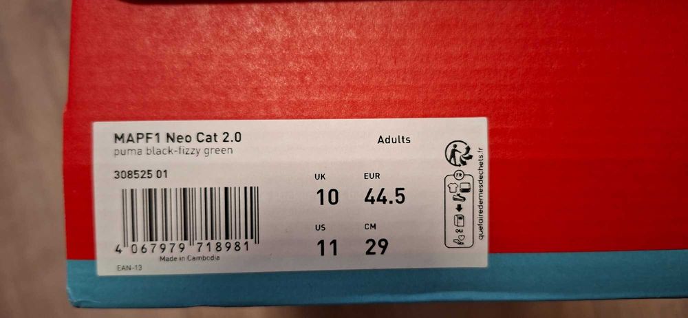 Sneakersy Puma MAPF1 Neo Cat 2.0 Mercedes AMG r. 44,5, raz u
