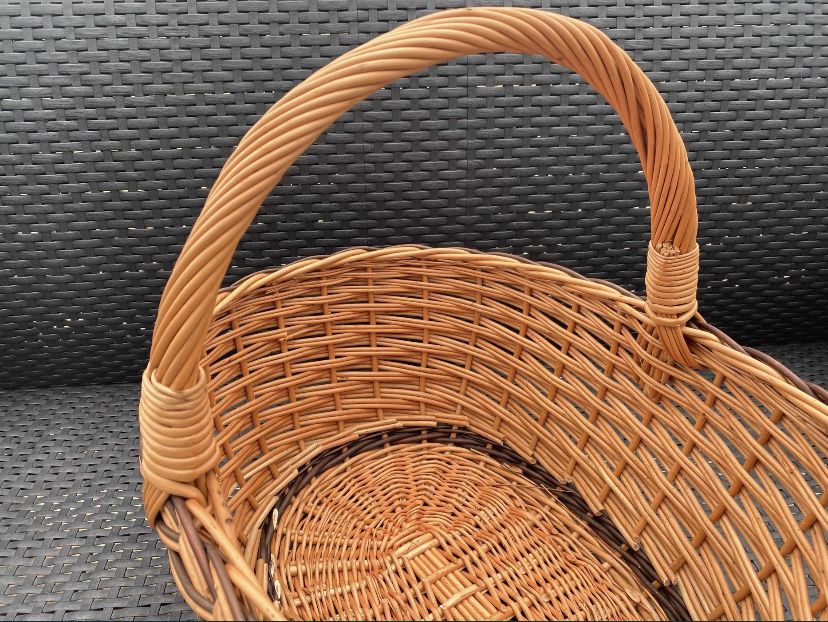 Stylowy Kosz WIKLINOWY Na Grzyby Zakupy Piknik Prezent