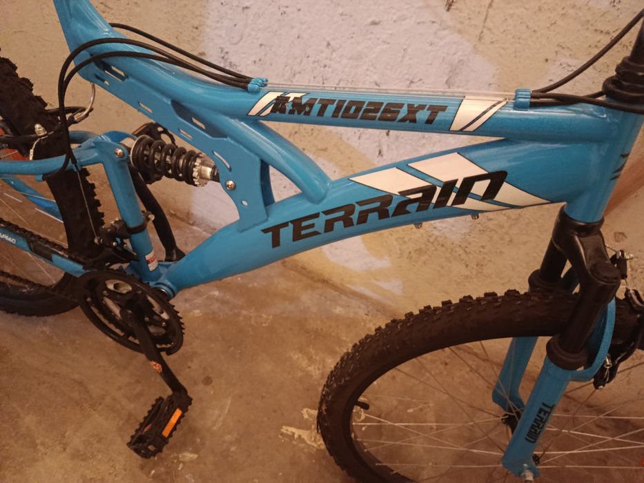 Rower górski z amortyzatorami