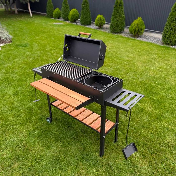 Мангал для казана, гриля, барбекю, шампурів на колесах