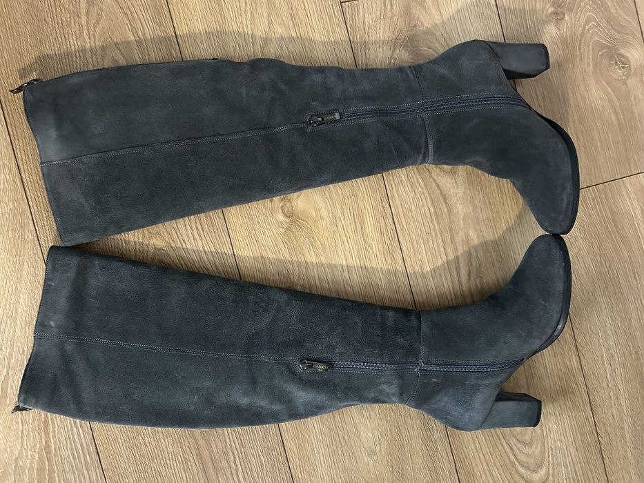 Kozaki zamszowe Lasocki 37 grafitowe szare