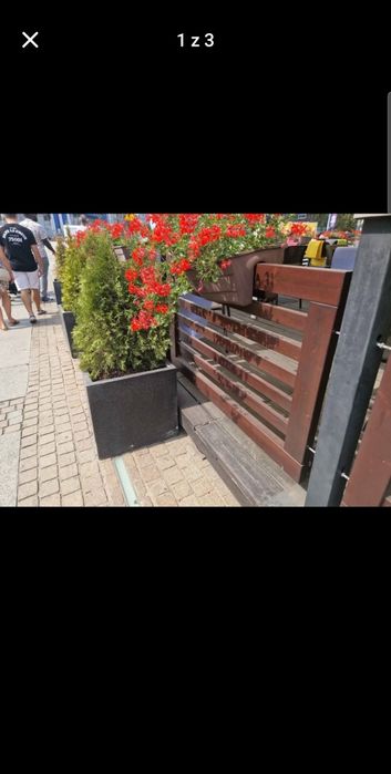 Płotek do ogródka gastronomicznego