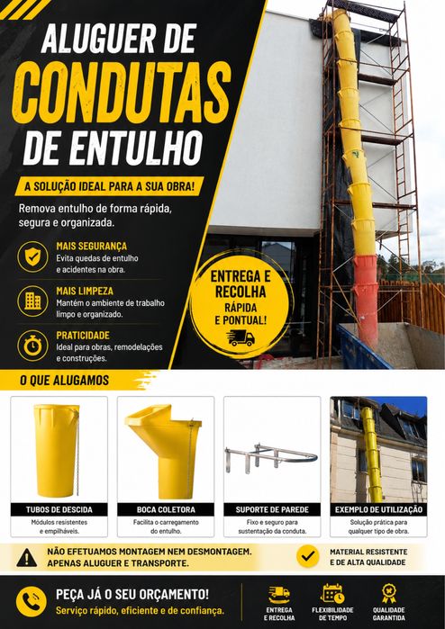 Aluguer de condutas de entulho