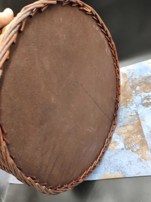 Duża wiklinowa taca do serwowania - Design - vintage