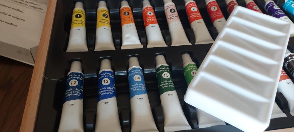 Mala estojo de pintura acrílica