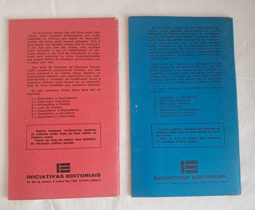 Livros 'Cadernos Políticos de Educação Popular'