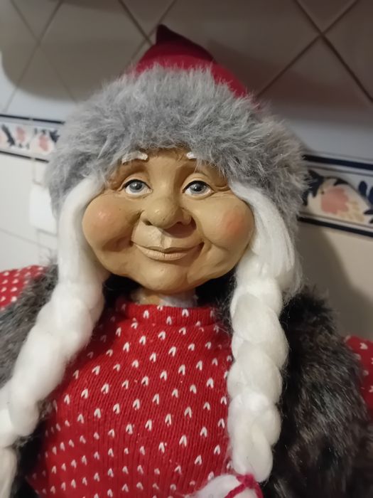 Boneca Antiga Escandinava Mrs. Claus