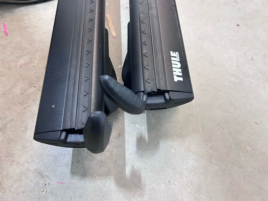 Thule Wingbar Evo 118cm preto(2) + Thule Raised Rail Evo
