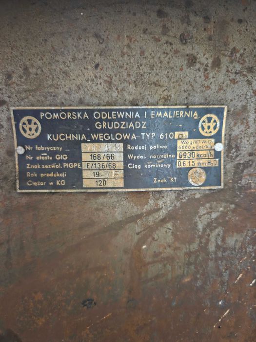 Kuchnia Węglowa - TYP 610