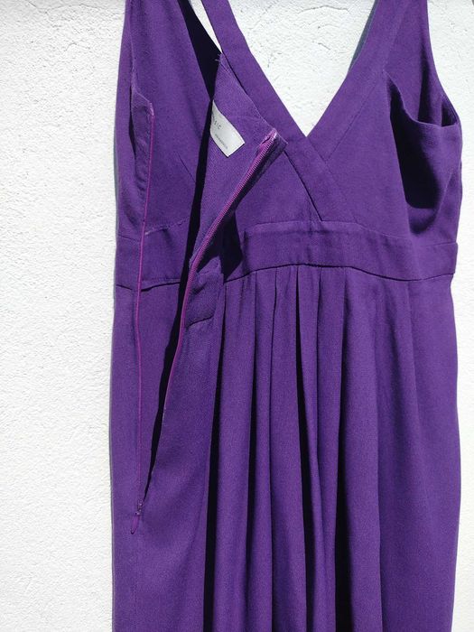 Платье фиалкового цвета Zara сиреневое фиолетовое размер S M