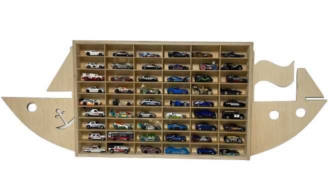 PÓŁKA regał KOPARKA na resoraki HOT WHEELS autka