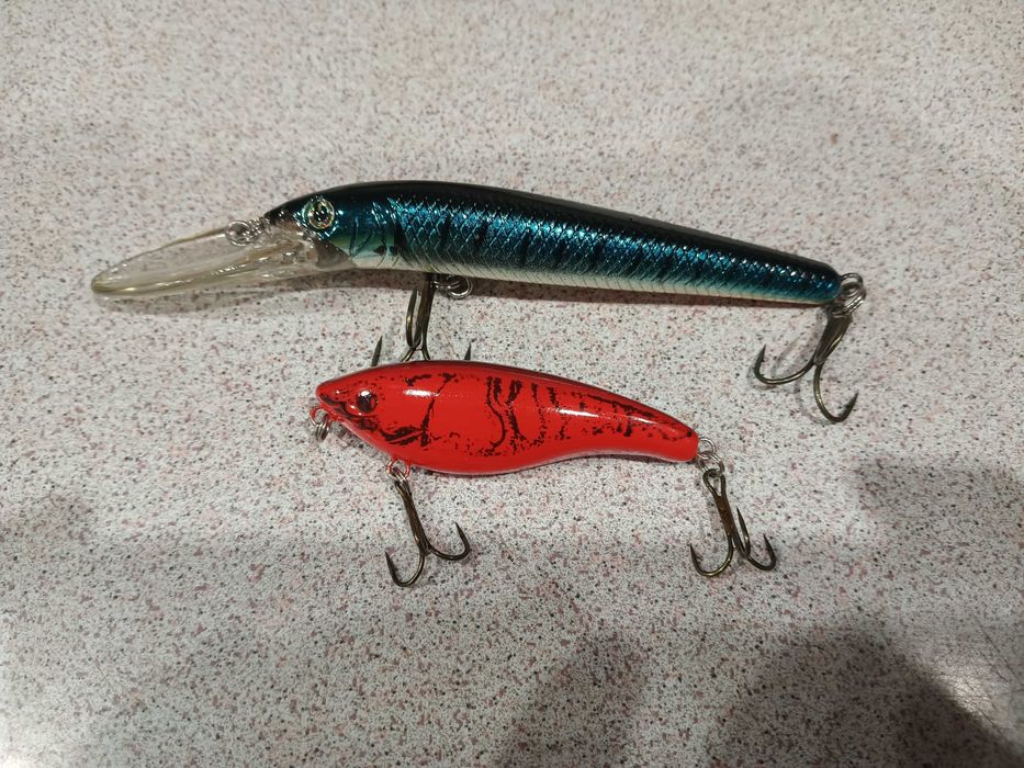 Woblery 2 sztuki sztuczne przynęty na ryby nowe