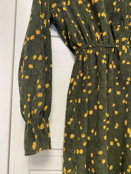 Зелене вельветова сукня