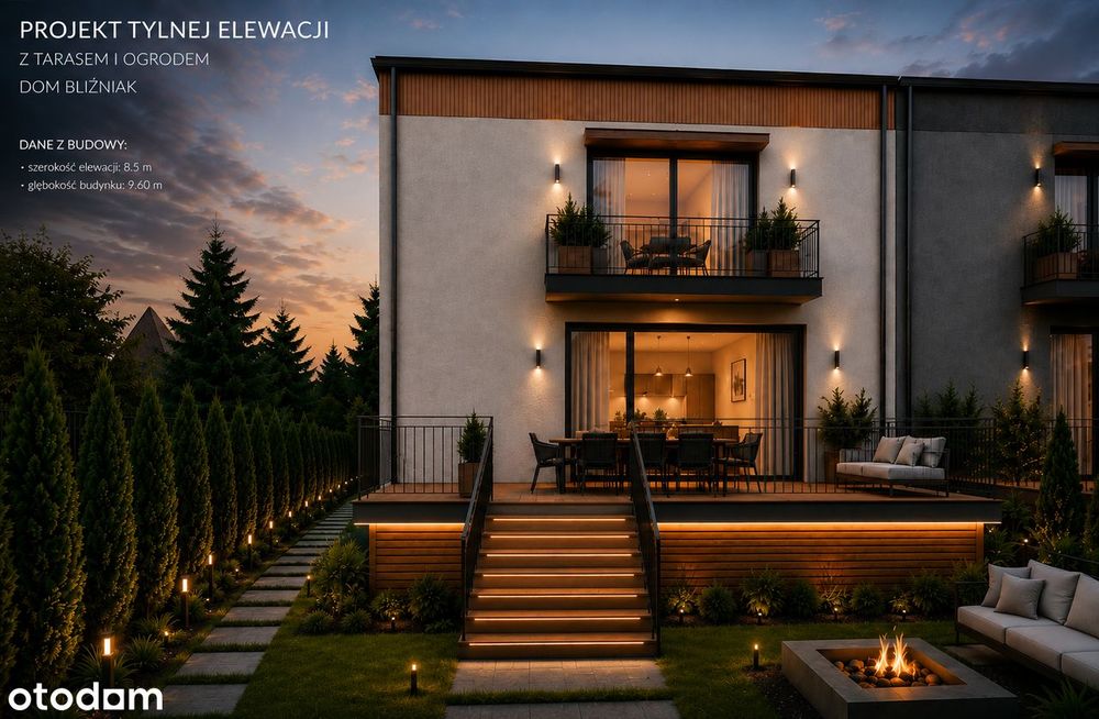 Bliźniak na Stokach | 120 m² + pełna piwnica | działka 391 m²