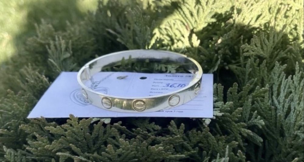 Золотий браслет під бренд Cartier Love,36 грам,19 розмір
