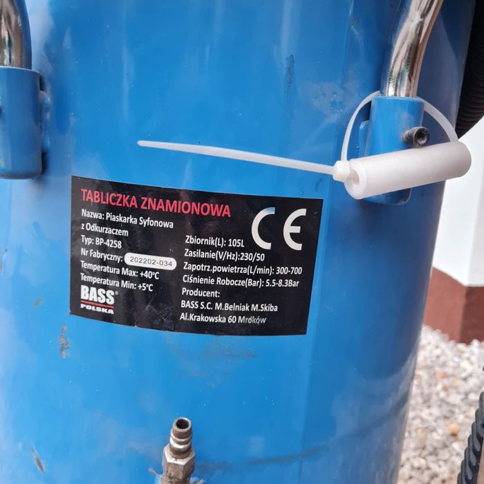 Piaskarka syfonowa z odkurzaczem