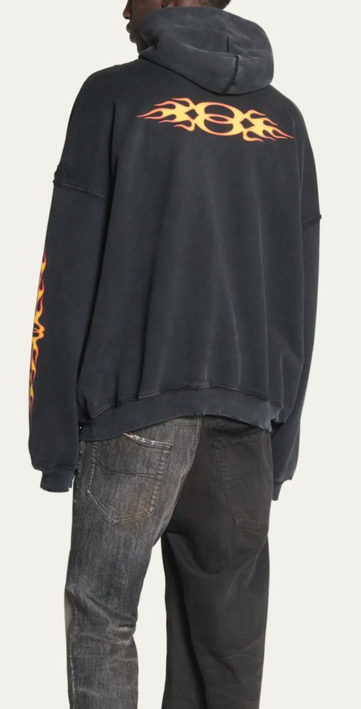 Balenciaga flame hoodie sale