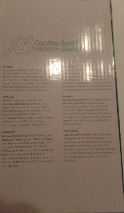 X6 Aspirador de Liquidos Novo/Selado (AR)