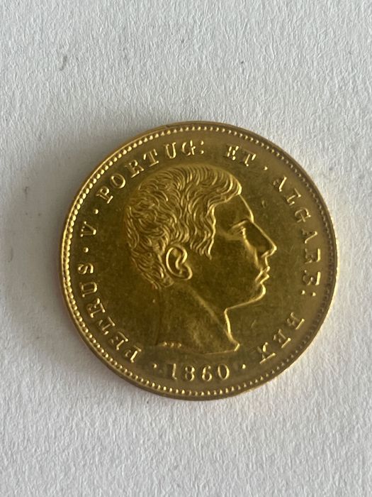 Moeda 5000 reis | ouro | D Pedro V | 1860, 1861