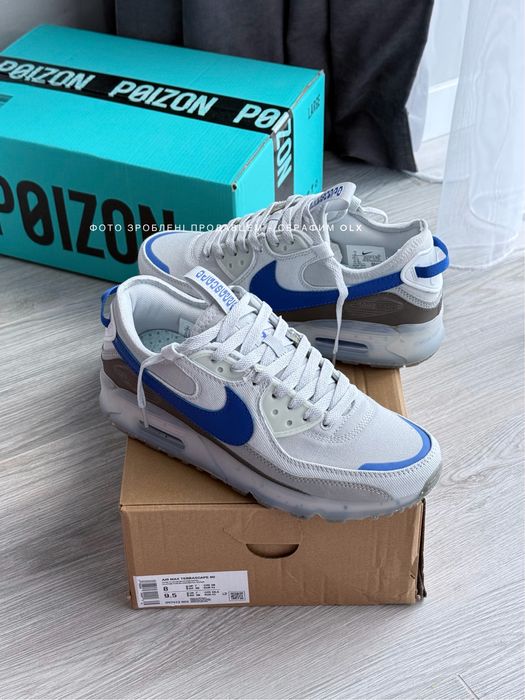 Оригинал Nike Air Max Terrascape 90 Pure Platinum Hyper Royal Наложка!