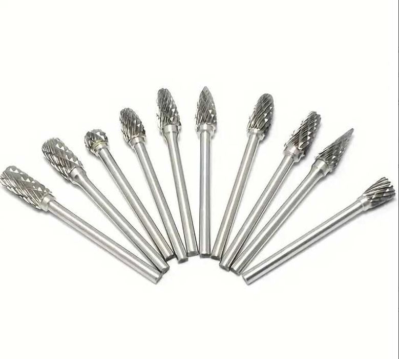 FREZY TRZPIENIOWE do metalu z węglika spiekanego 10szt.