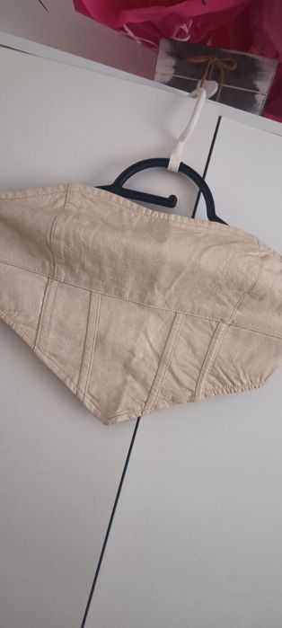 Crop top skórzany shein 36 S