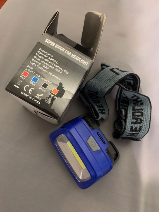 Фонарик налобный/Ліхтар налобний новий блекаут