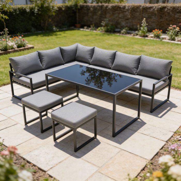 Meble ogrodowe NAROŻNIK / Taras komplet WYPOCZYNKOWY / STAL/ PROMOCJA