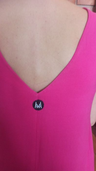 Bawełniana sukienka mini fuksja