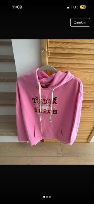 Bluza rozowa z kapturem