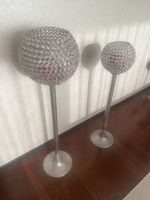 Par de castiçais em cristal
