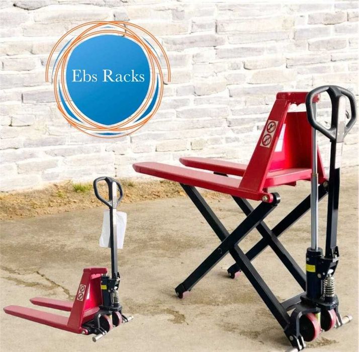 Porta paletes manual de tesoura c/ elevação (novo).