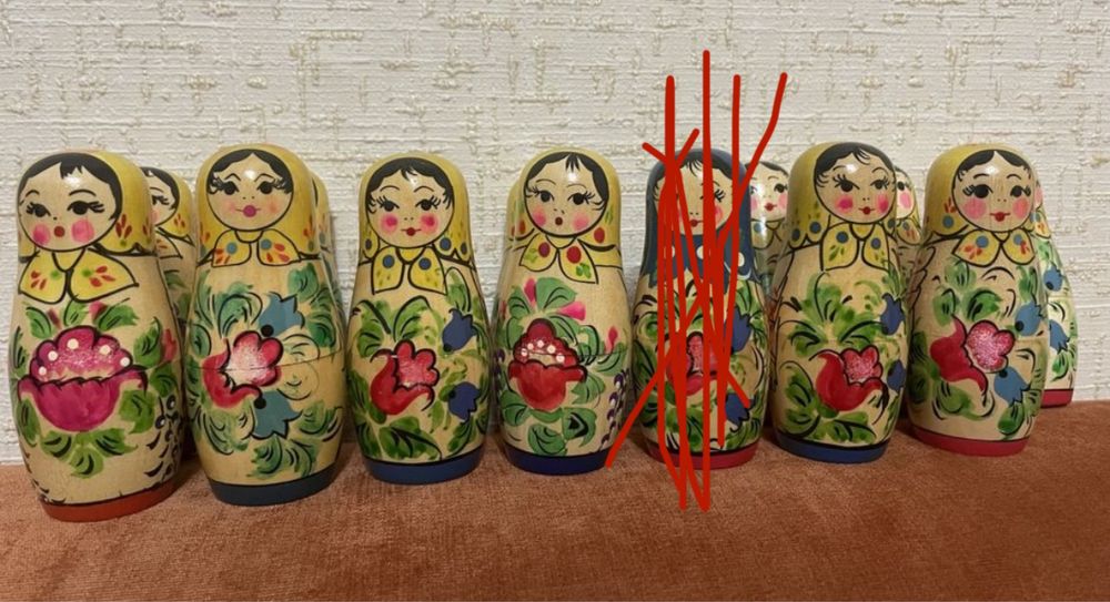 Матрёшка 5-предметная, новая 
Лялька дерев’янна розписна, нова