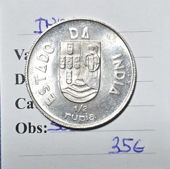1/2 rupia 1936 Índia