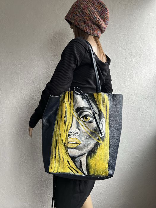 Shopperka malowana ręcznie