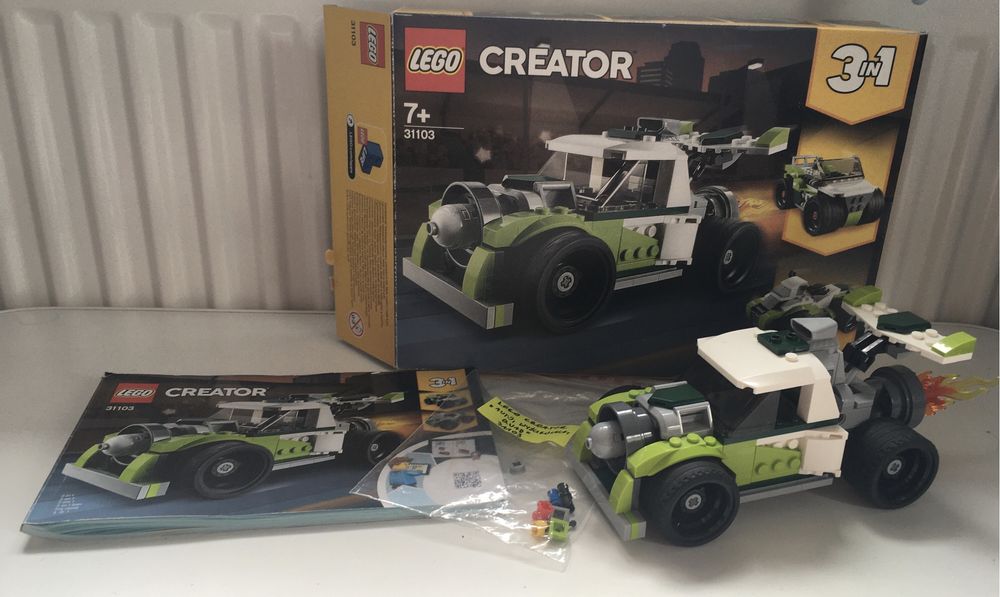 LEGO Creator 3w1 31103 Rakietowy samochód quad KOMPLET