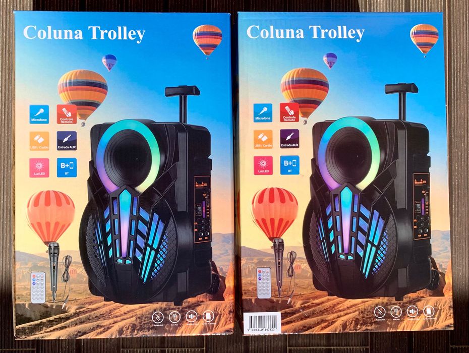 Colunas trolley bluetooth novos 300w