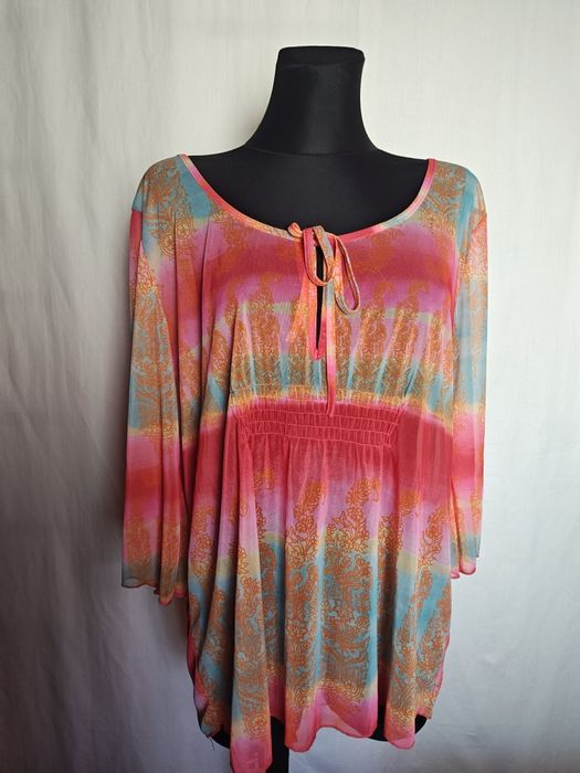 Bluzka Boho kolorowa cienka made in Lithuania XL / 42