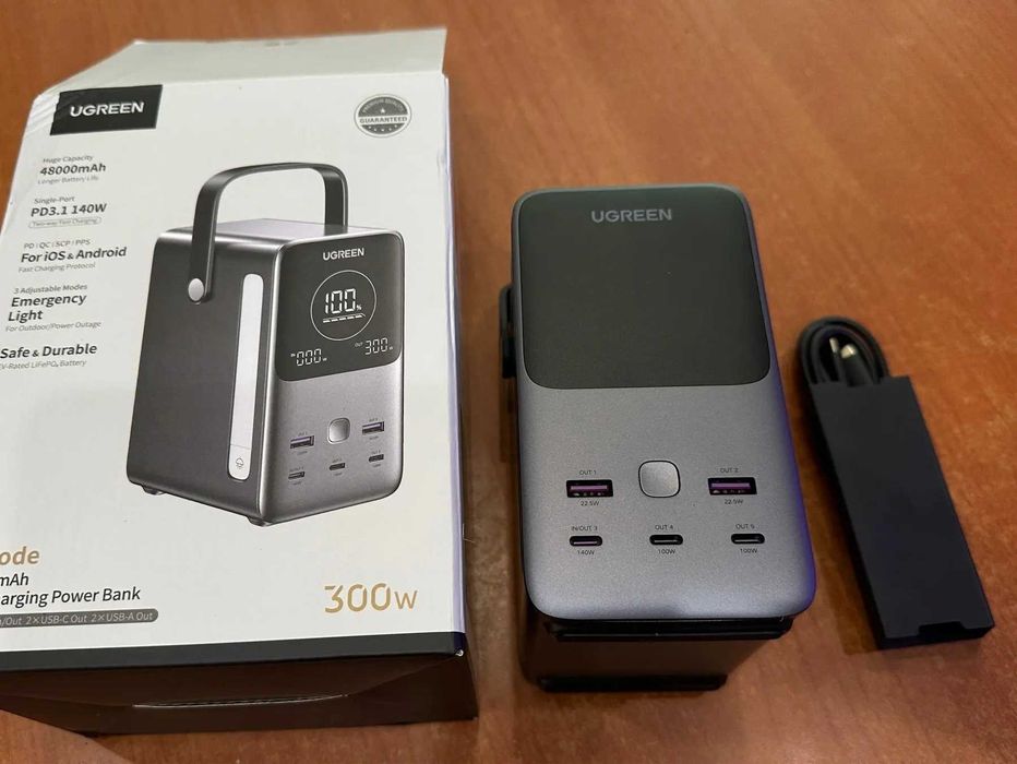 Мощный Повербанк UGREEN Nexode Pro 300W 48000mAh зарядка для ноутбука б/у