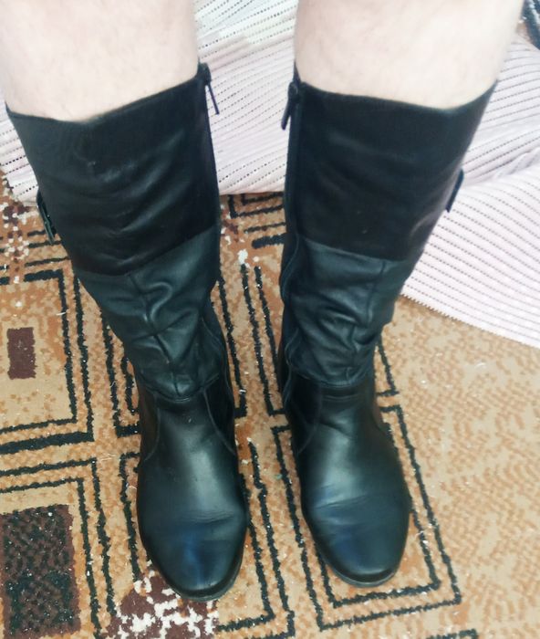 Сапоги женские на байке натуральная кожа 39р