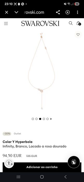 Colar swarovski por estrear