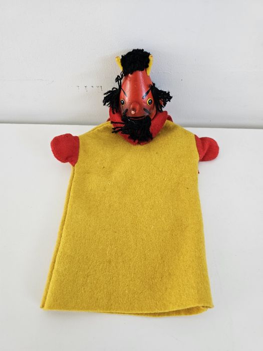 Pacynka diabła lata 60 vintage filcowa diabeł