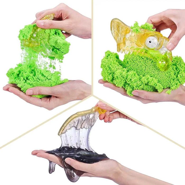 Динозавр Трекс в черепе с песком и 30 сюрпризов Smashers Dino Island