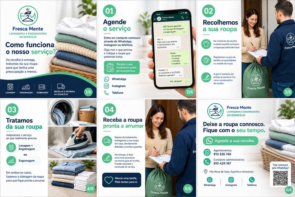 FRESCA MENTE | LAVANDARIA E ENGOMADORIA AO DOMICÍLIO